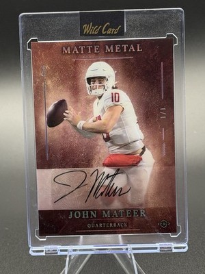 Wild Card Matte Metal 1/1 Auto Rookie John Mateer 2026 Football Card