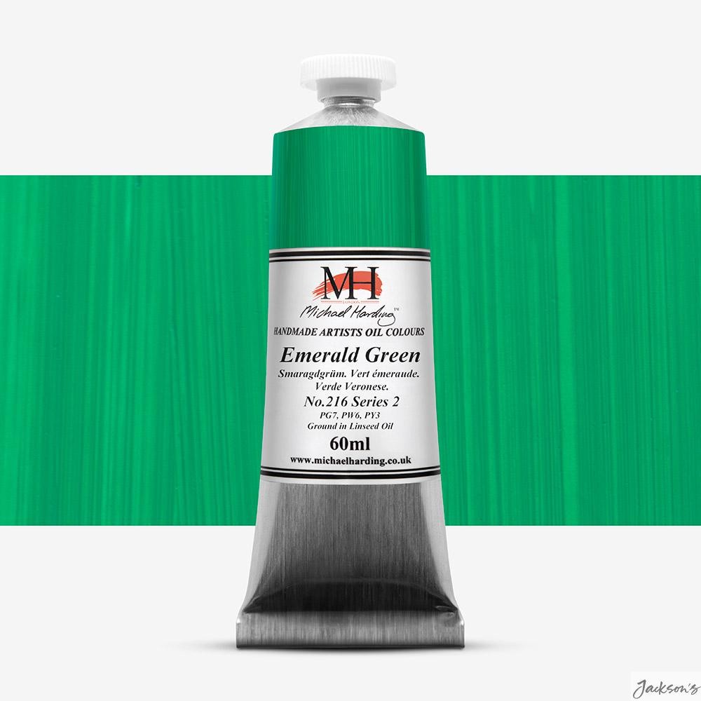 Michael Harding Oil Paint Linseed Oil 60ml Emerald Green For Landscape Art