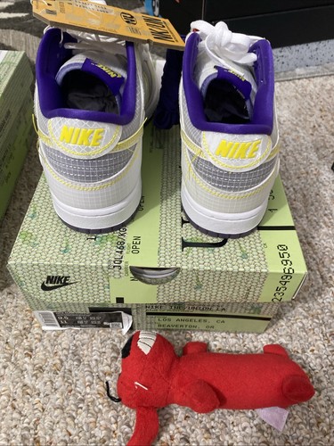 Size 9.5 - Nike Union LA x Dunk Low Passport Pack - Court Purple - Picture 3 of 14