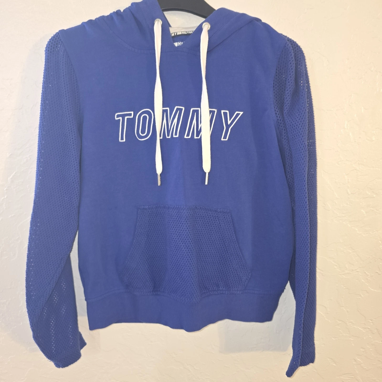 Tommy Hilfiger Sport Lightweight Hoodie Women's Small Mesh Sleeve Running Active