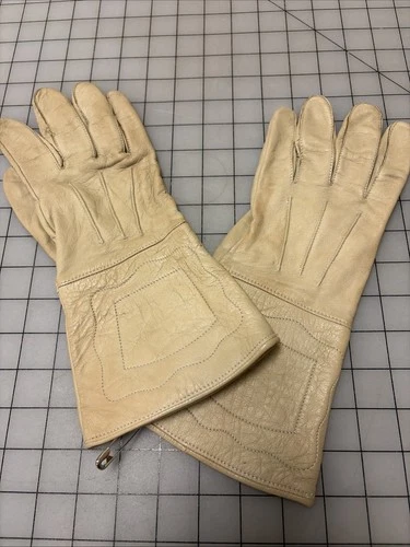 Repro "veteran" Buff Leather Western / Civil War / Cavalry Gauntlets, SZ S