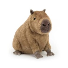 Capybara Plush Toy Fluffy Sitting Stuffed Animal Cute Room Decor Gift
