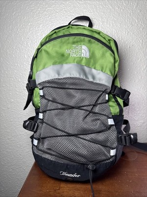 Rare The North Face Thunder Backpack Vintage Green Hiking Day Pack Bag