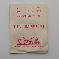 Mainspring for Font caliber 175, 176, Benrus caliber AR, AT - Steel - Tru-Time