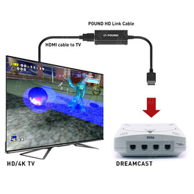 HD Link Cable for Sega Dreamcast - HDMI Cable Converts Native VGA Signal for HD 