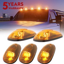 5pc Amber Cab Roof Marker Lights Kit For Dodge Ram 1500 2500 3500 4500 2003-2019