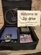 Iomega Zip 100 Z100P2 External Zip Drive 100MB w/ Case FOR PARTS Zip 100 Tools