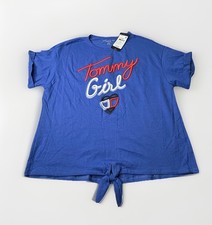 Tommy Hilfiger Big Girls Blue Front Tied Short Sleeve Short Sz L (12-14) NWT!!