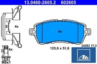 ATE 13.0460-2605.2 Bremsbelagsatz FüR Scheibenbremse Bremsbelagsatz FüR Ford
