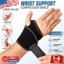 Wrist Hand Brace Support Carpal Tunnel Sprain Arthritis Gym Splint Left / Right