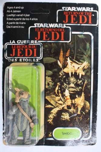 Star Wars Vintage Kenner MOC Teebo Tri-logo unpunched 79 Card ROTJ