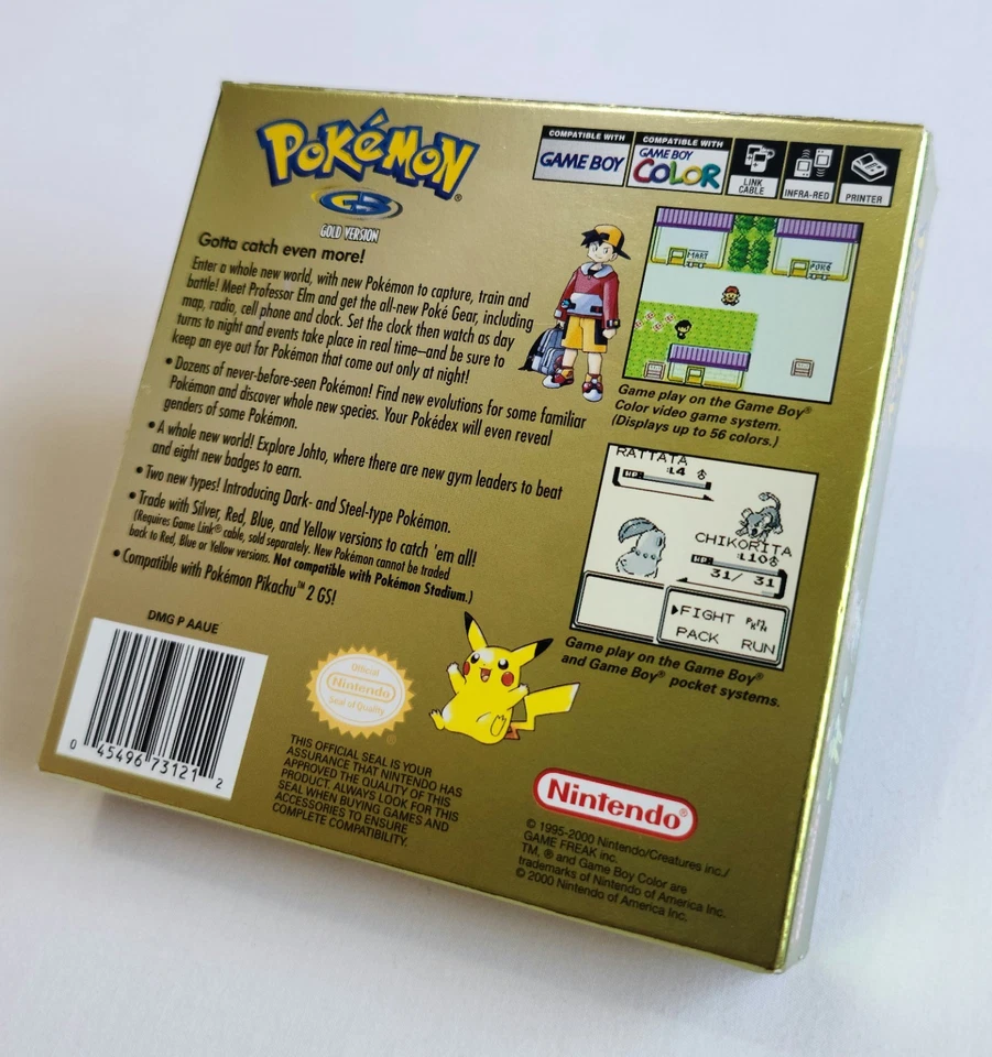 Pokemon Gold Boxed NTSC USA Nintendo Game Boy Color New Battery Genuine VGC - Image 4 of 4