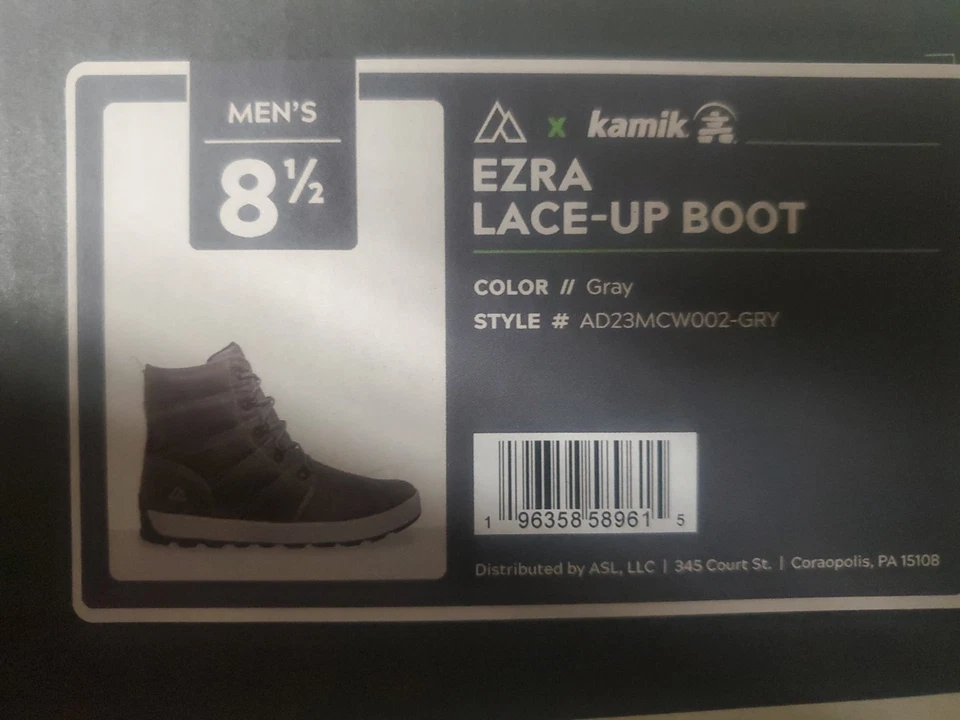 Alpine Design X Kamik Menâs Ezra Winter Boots Grey Leather Upper AD23MCW002-GR - Image 4 of 4