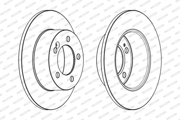 2X Ferodo Bremsscheibe DDF1976C Passend FüR Nissan Opel Renault-image