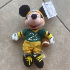 NEW THE DISNEY STORE BEANIE BEAN BAG PLUSH MICKEY MOUSE FOOTBALL PLAYER