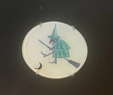 JOHN DERIAN COMPANY “WITCH WAY” 4 INCH HANDBLOWN PLATE WITH COLLAGE PAPER