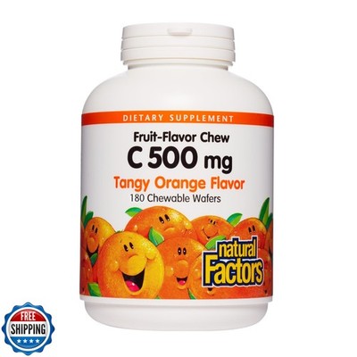 Natural Factors, Kids Chewable Vitamin C 500 mg, Supports Immune Health, Bone