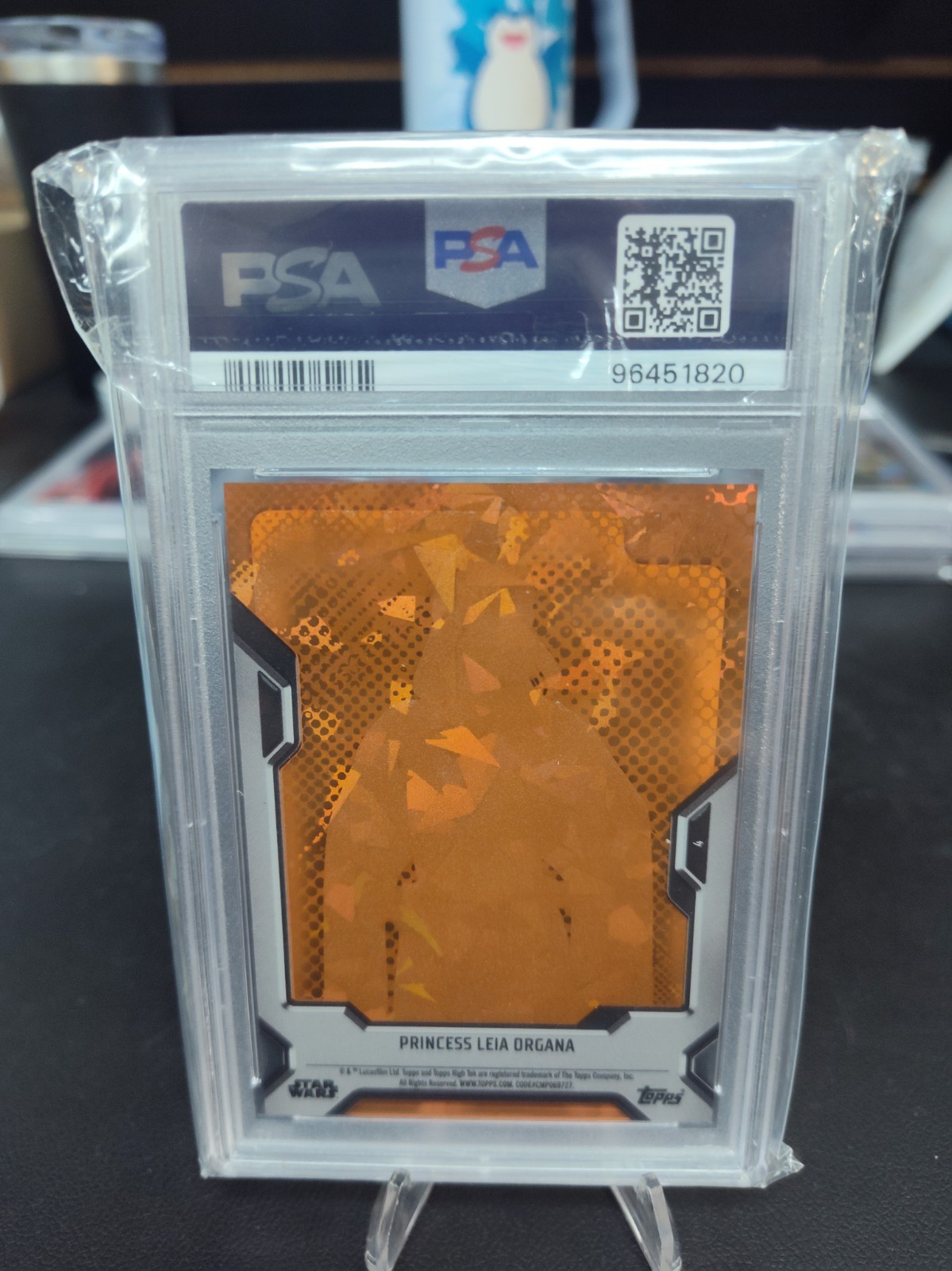 2023 Topps Star Wars High Tek Princess Leia #4 Orange Diffractor /25 PSA 10 view 2