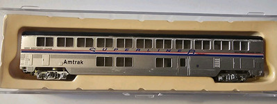 Con-Cor N-Scale Amtrak Phase IV Superliner Sighseeker Lounge Car