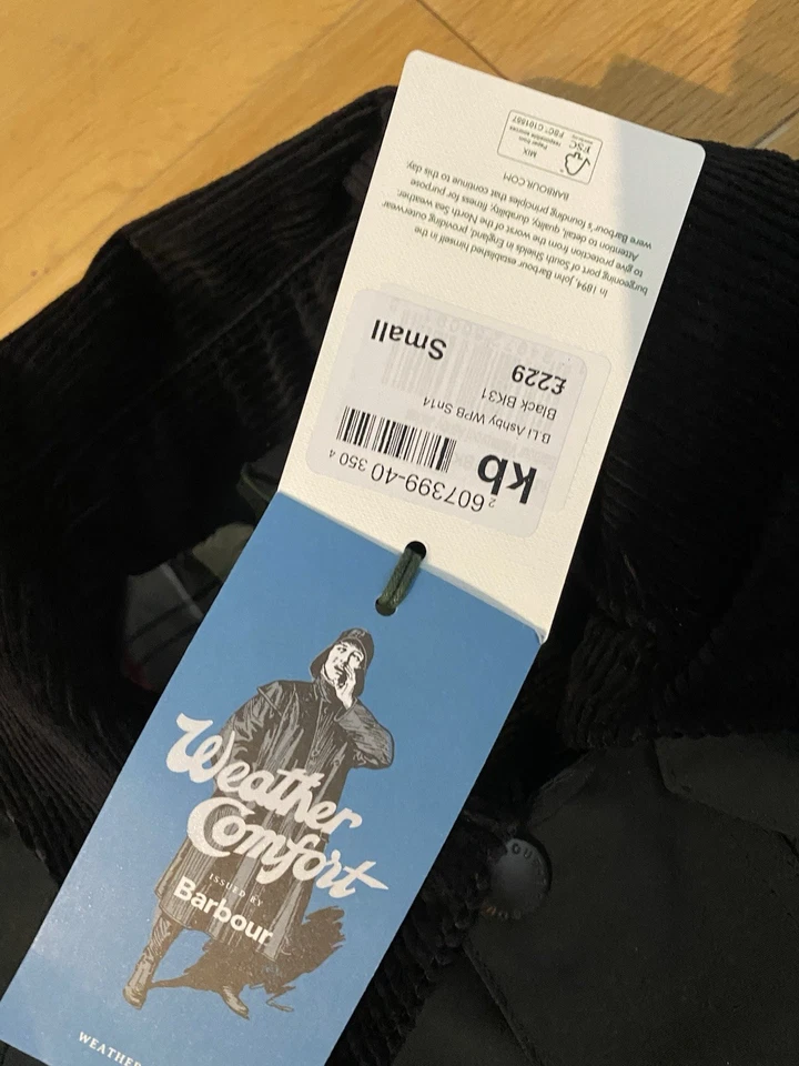 Women’s Ladies Girls Barbour Black Ashby Waterproof Tech Jacket Hood Size 14 New - Image 2 of 4