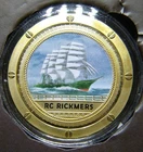 RC Rickmers - Famous Ships of the World Coin Gold Plated 24k Gold Plated