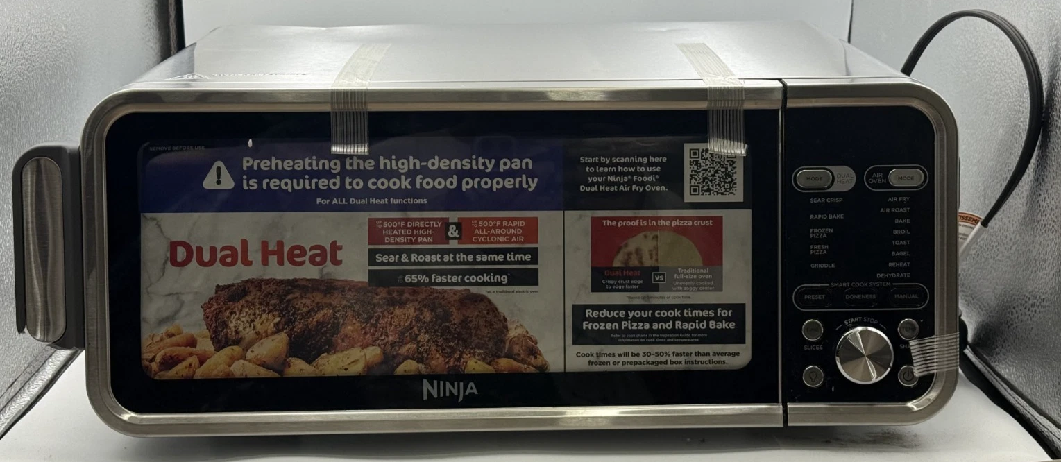 Ninja SP101 Digital Air Fry Countertop Oven 8-in-1 XL Flip-Up Silver
