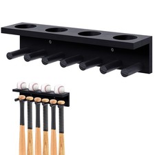 Baseball Bat and Ball Holder Wall Mounted Display Rack Can hold 4 sets of bas...