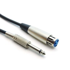 10 Pack of 10Ft XLR 3P Female to 1/4" Unbalanced Microphone Cable