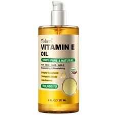 Vitamin E Oil 8 Fl Oz Organic Vitamin E oil for Skin 70,000 IU Vitamine oils ...