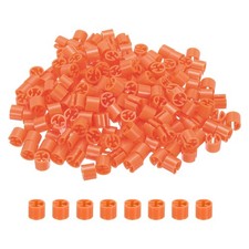 300Pcs Blank Clothes Hanger Marker Fit 3mm Rod for Garment Coding Orange