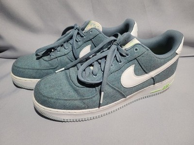 Nike Air Force 1 Low Recycled Canvas Ozone Blue 11.5 CN866-001 Mens Lace Up