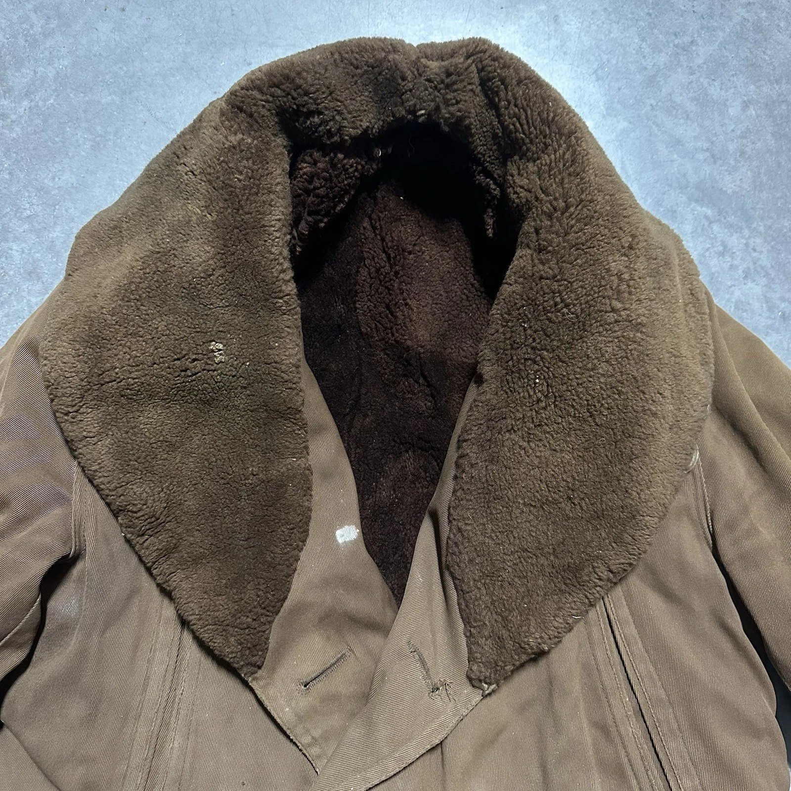 Vintage 30s Laskinlamb Full Length Barnstormer Canvas Lined Jacket Coat Size 40 image 6