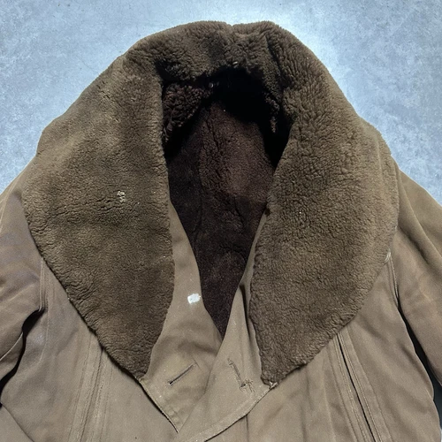 Vintage 30s Laskinlamb Full Length Barnstormer Canvas Lined Jacket Coat Size 40 image 6