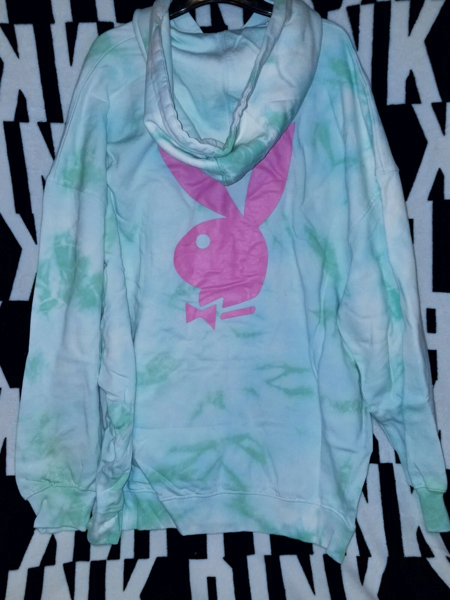 Pink tie dye playboy hoodie hot sale