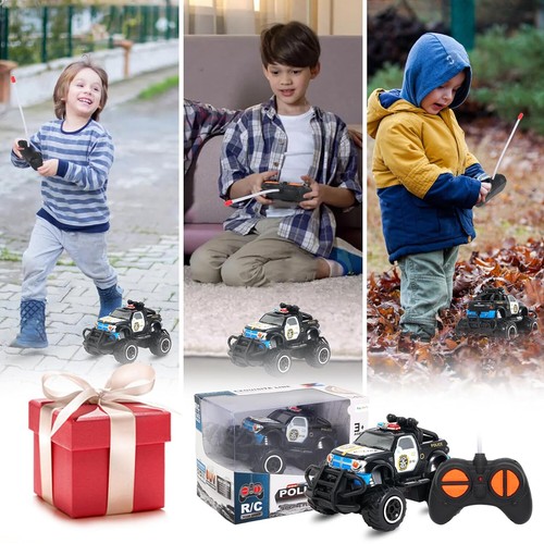 Kinder Offroad Auto Spielzeug Ferngesteuertes Auto Polizeiauto Monstertruck Xmas - Bild 12 von 12