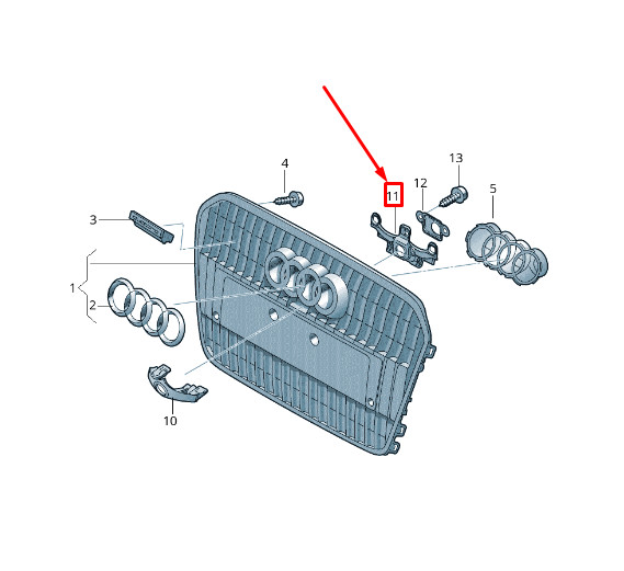 Support de calandre pour Audi A6 Avant C7 4G0853231C