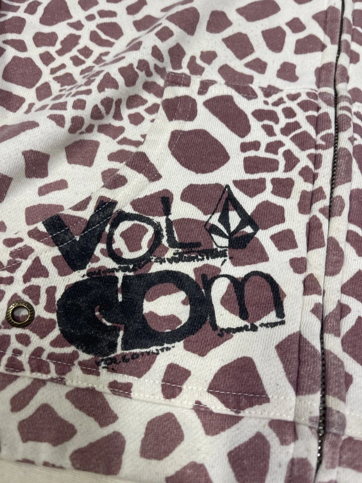 Sudadera con capucha y cremallera con estampado de animales Volcom para mujer talla M Foto 3 de 4