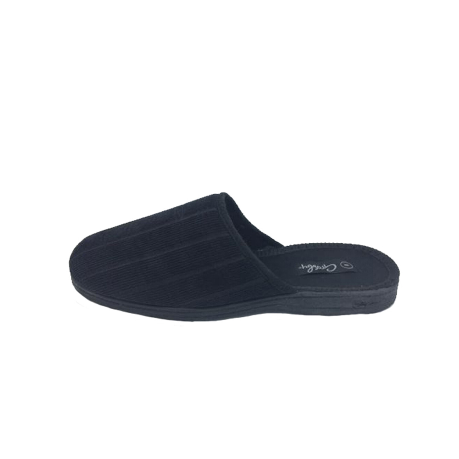 Mens Slippers Grosby Todd Black Slip on Covered Toe Mule Slipper Size 6