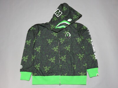 ABC camo green シャーク パーカー BAPE BAPE × UNKLE ABC camo shark full zip hoodie Green A Bathing Ape