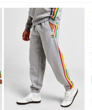 ADIDAS ORIGINALS RASTA 3 STRIPES JOGGERS GREY  BNWT  S,M,L XL,XXL   RARE LAST 5