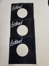 45 RPM 7" RECORD SLEEVES CO. SLEEVE 3 PACK SEE PHOTOS - Island SLV166