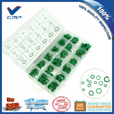 #ad 270PCS Seal O Ring Set Car Air Conditioning Rubber Washer Assortment Kit Green $3.59