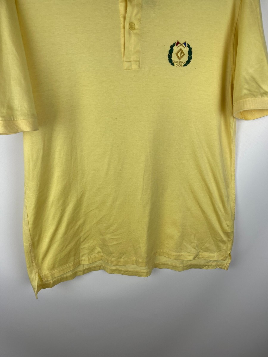 Christian Dior Sport vintage embroidered logo yellow polo | eBay Christian Dior Sport vintage embroidered logo yellow polo | eBay