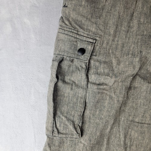 Levi Strauss Cargo Shorts Mens 40 Cotton Linen Stretch Gray Knee Length Casual - Picture 5 of 19