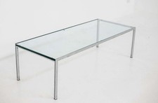Tavolino in metallo e piano in vetro di Ross Littell per DePadova - Anni '60