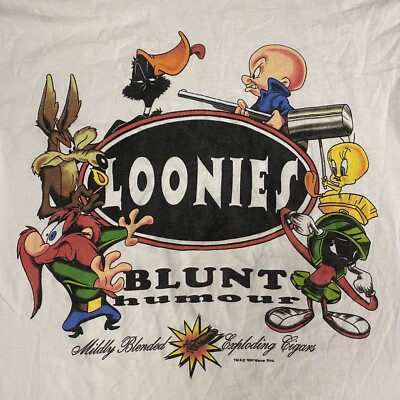 Vintage 90's Looney Tunes Loonies Blunt Humour Graphic T Shirt