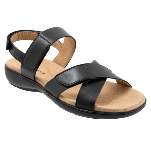 Trotters Mavis Womens Sandals Sz 7.5 M Navy Leather  Trotters Mavis Navy Blue Leather Slingback Block Heel Sandals Womens 9.5 N NEW main image 0