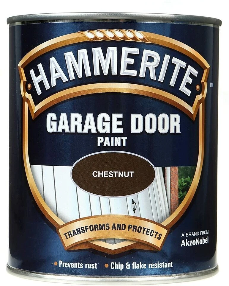 Hammerite Garage Door Paint Prevents Rust GLOSS Finish 750ml Chestnut