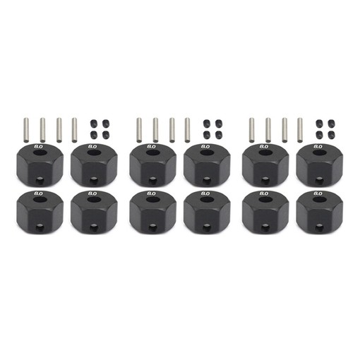 Sirxlevcy – 4 Roues Hexagonales 12 Mm – Métal – Pour SCX10, Traxxas TRX4, MST – 1/10 RC – épaisseur 8 Mm