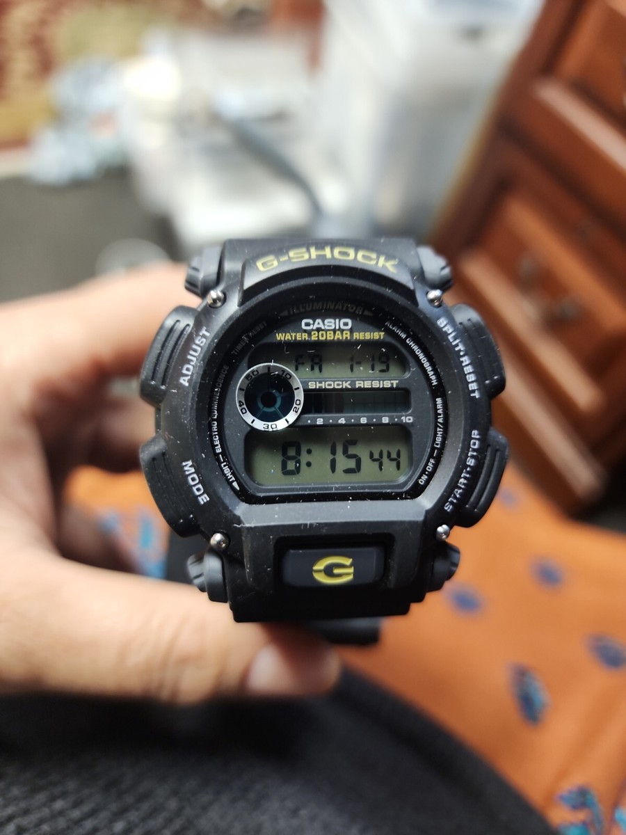 Casio DW9052-1B Mens G-Shock Chronograph Watch 200M WR Resin Black